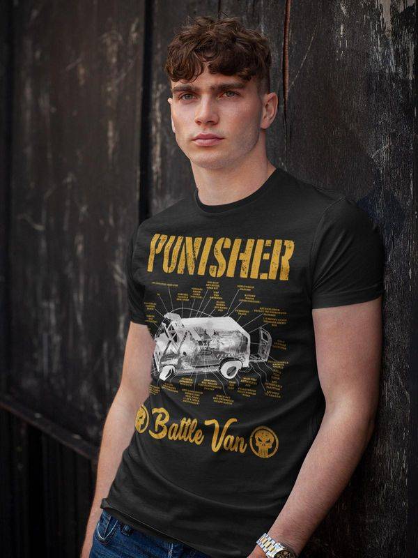Nastrovje Potsdam The Punisher Battle Van Herren T-Shirt schwarz Discount Store für neue Produkte