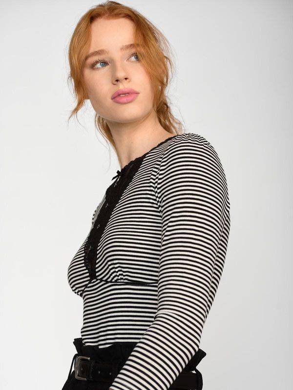 Nastrovje Potsdam Vive Maria Ahoi Summer Damen 3/4-Arm-Shirt schwarz/creme Black Friday Preise