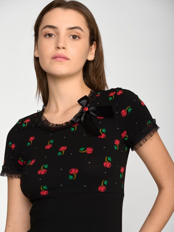 Nastrovje Potsdam Pussy Deluxe Bow On Cherries Shirt female schwarz/allover Begrenztes Angebot