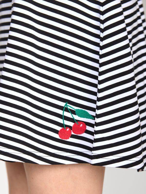 Nastrovje Potsdam Pussy Deluxe Stripey Classic Dress female schwarz/weiß Online Shopping