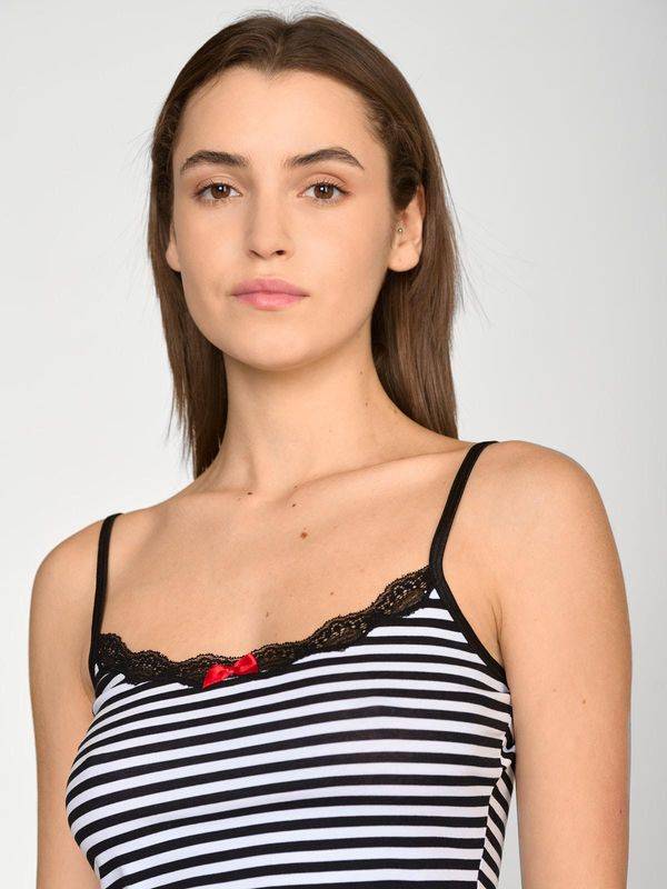 Nastrovje Potsdam Pussy Deluxe Stripey Classic Top female schwarz/weiß Exklusivangebot