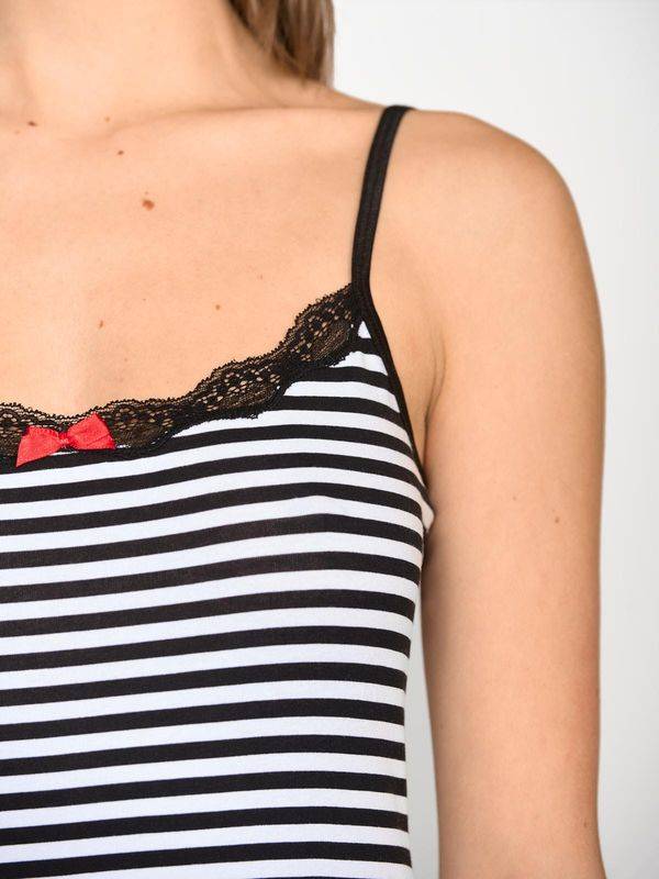Nastrovje Potsdam Pussy Deluxe Stripey Classic Top female schwarz/weiß Exklusivangebot