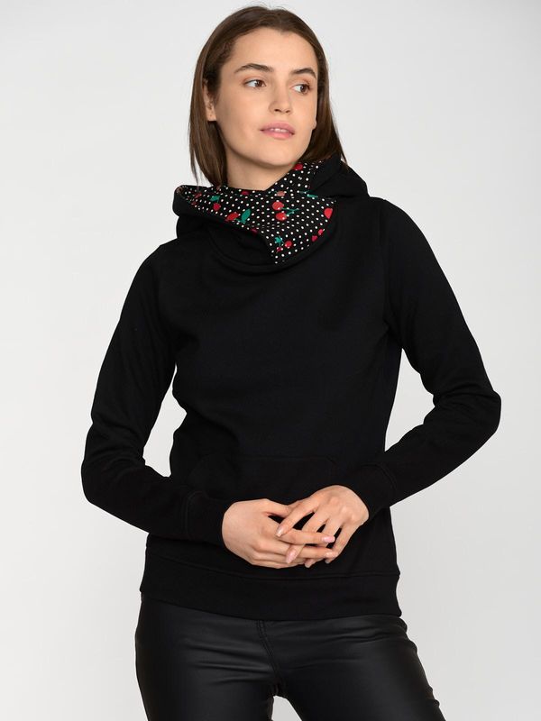 Nastrovje Potsdam Pussy Deluxe Special Cherries Shawl Hoodie Damen Kapuzenpullover schwarz/allover Cyber Monday