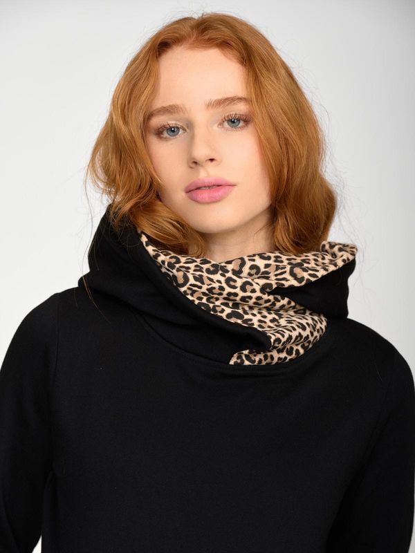 Nastrovje Potsdam Pussy Deluxe Special Leo Shawl Hoodie Damen Kapuzenpullover schwarz/allover Weihnachtsangebot