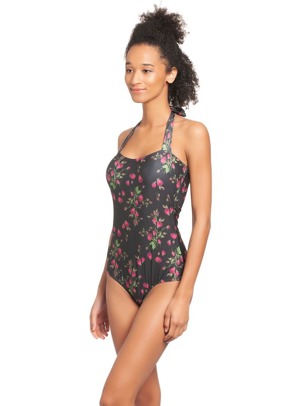 Nastrovje Potsdam Pussy Deluxe Vintage Rose Damen Badeanzug schwarz allover Top Angebot