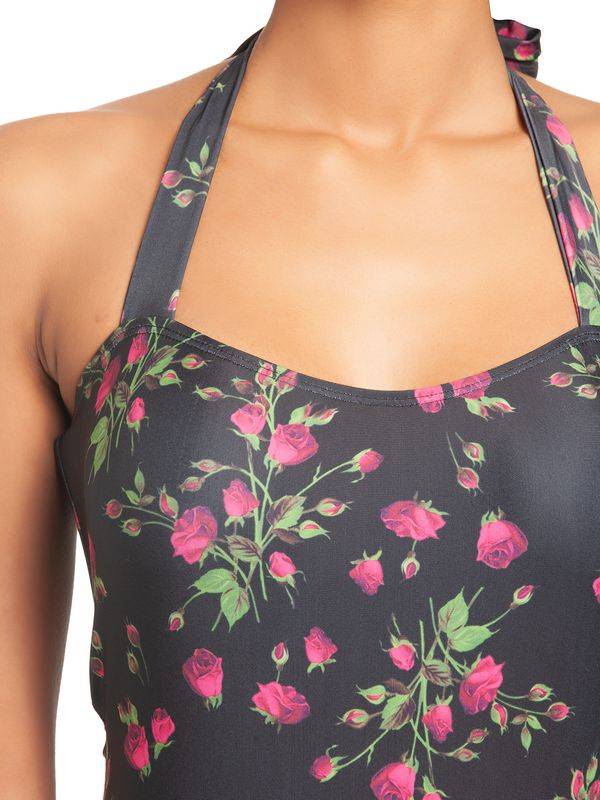 Nastrovje Potsdam Pussy Deluxe Vintage Rose Damen Badeanzug schwarz allover Top Angebot