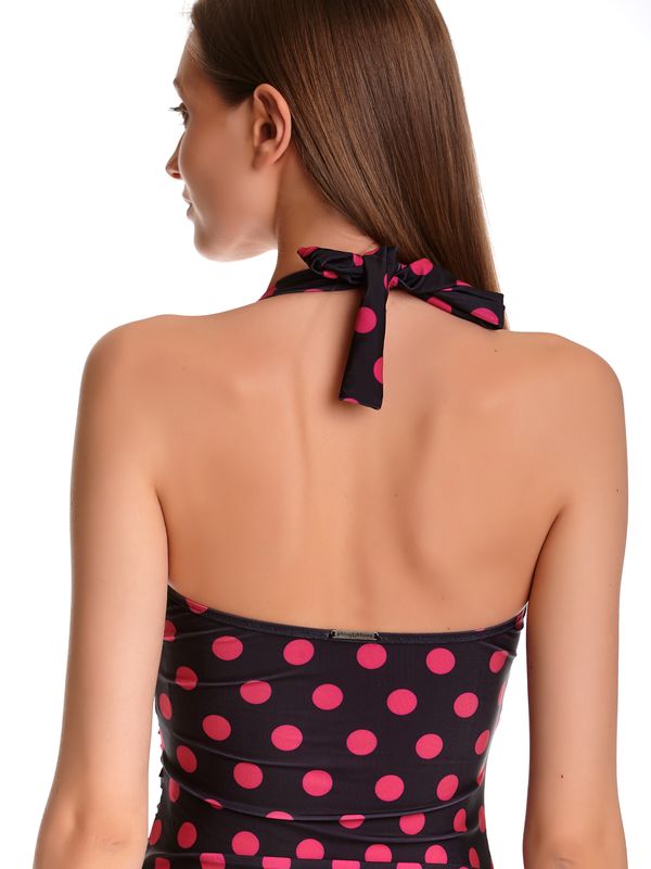Nastrovje Potsdam Pussy Deluxe Classic Pink Dotties Damen Badeanzug schwarz allover Neueste Mode