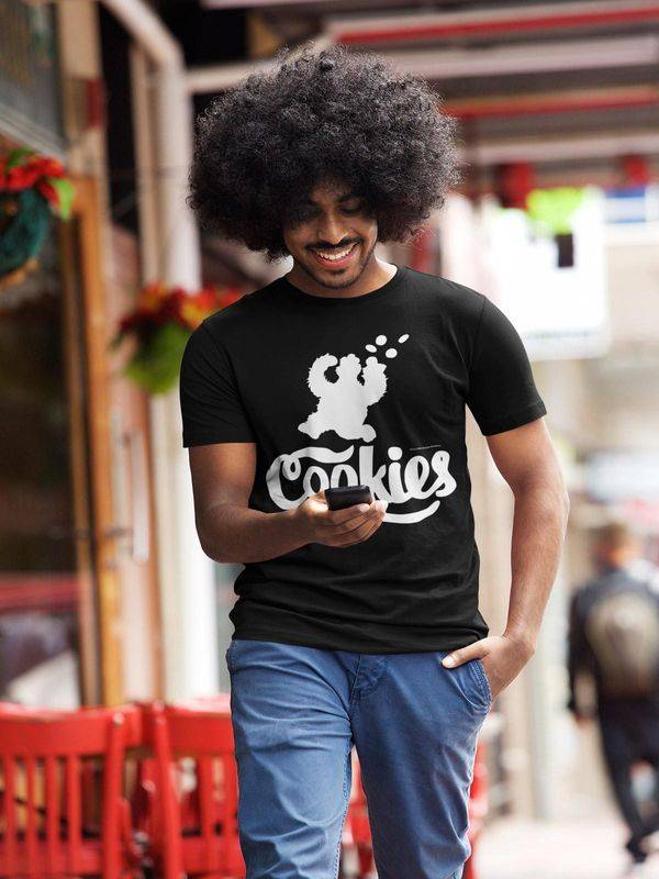 Nastrovje Potsdam Sesamstrasse Cookie Night Fridge Finder Herren T-Shirt schwarz Große Rabatte