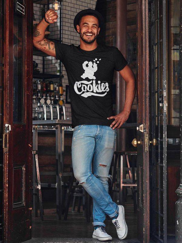 Nastrovje Potsdam Sesamstrasse Cookie Night Fridge Finder Herren T-Shirt schwarz Große Rabatte
