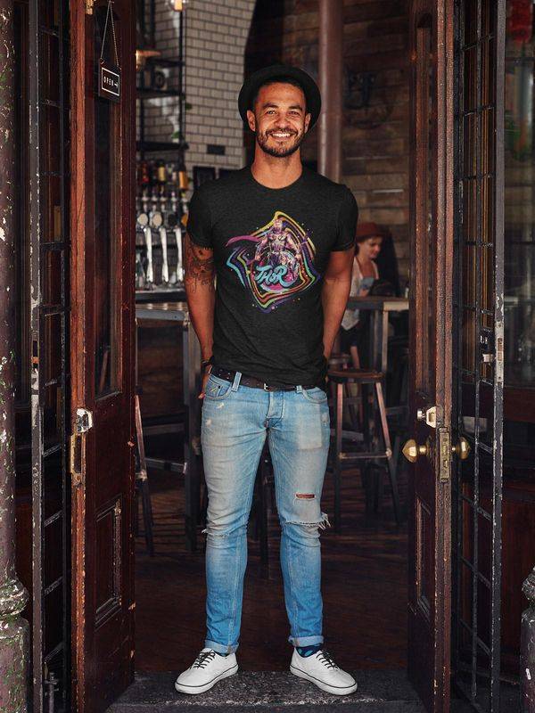 Nastrovje Potsdam Thor Retro Print Herren T-Shirt schwarz Tägliche Deals