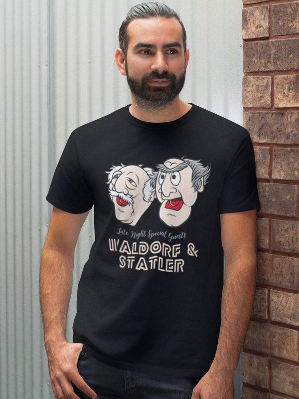 Nastrovje Potsdam The Muppets Late Night Waldorf & Statler Herren T-Shirt schwarz Sonderangebote