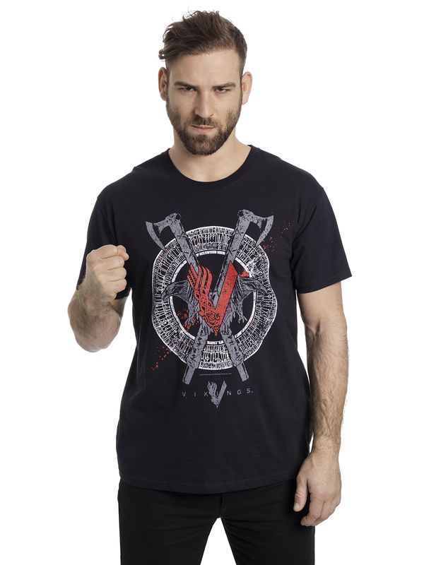 Nastrovje Potsdam Vikings Odin Red Herren T-Shirt schwarz Super Sparpreis