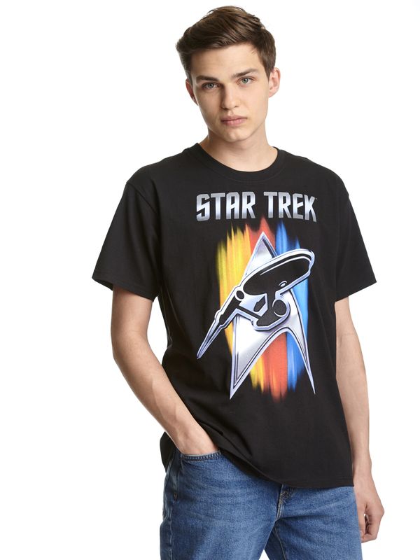 Nastrovje Potsdam Star Trek Shining Badge Herren T-Shirt schwarz Wochenangebot