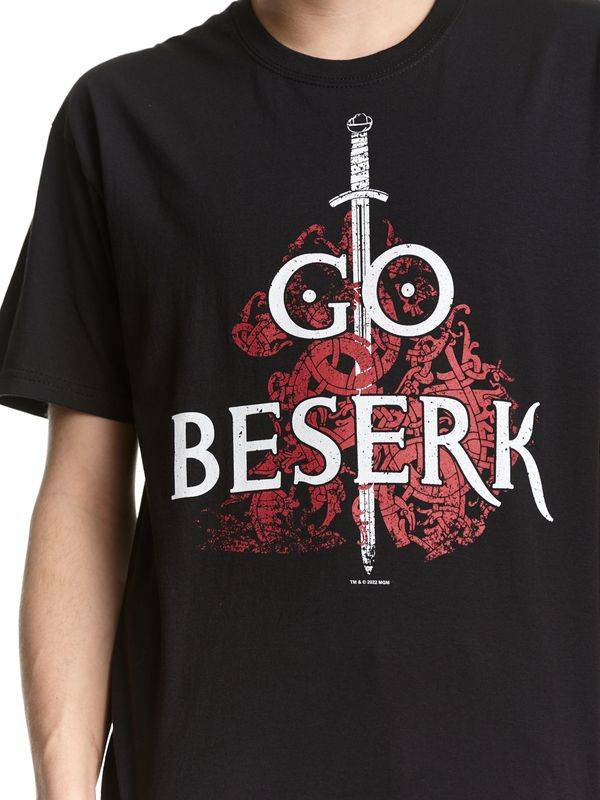 Nastrovje Potsdam Vikings Valhalla Go Beserk Herren T-Shirt schwarz Letzte 2 Tage