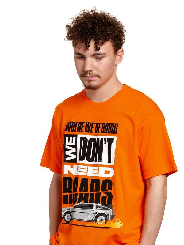 Nastrovje Potsdam Back To The Future We Don&#039;t Need Herren T-Shirt orange Zeitbegrenzte Promotion