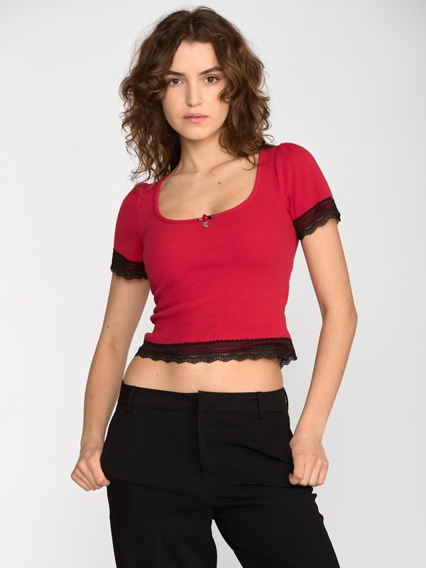 Nastrovje Potsdam Vive Maria Sweet Cropped Shirt Damen T-Shirt rot Bis zu 55% Rabatt