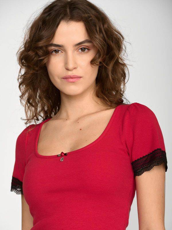 Nastrovje Potsdam Vive Maria Sweet Cropped Shirt Damen T-Shirt rot Bis zu 55% Rabatt