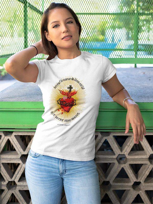 Nastrovje Potsdam Vive Maria Burning Heart Damen T-Shirt weiss Riesige Rabatte