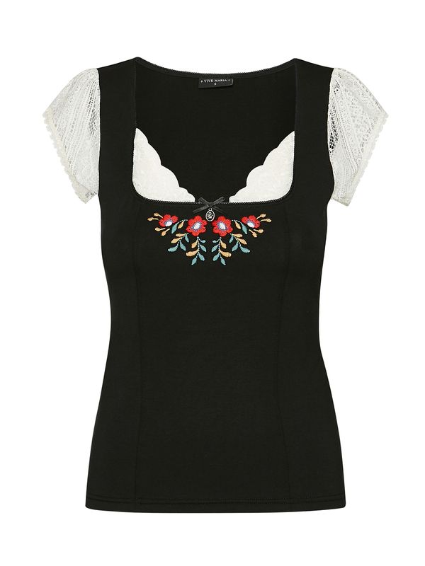 Nastrovje Potsdam Vive Maria Meadow Kiss Damen Spitzentop schwarz/creme 50% Rabatt mit kostenlosem Versand