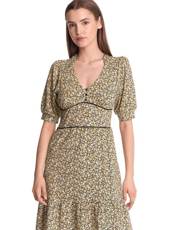 Nastrovje Potsdam Vive Maria Golden Flower Damen A-Linien-Kleid dunkelgelb allover 50% Rabatt für begrenzte Zeit