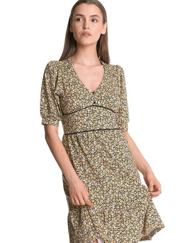 Nastrovje Potsdam Vive Maria Golden Flower Damen A-Linien-Kleid dunkelgelb allover 50% Rabatt für begrenzte Zeit
