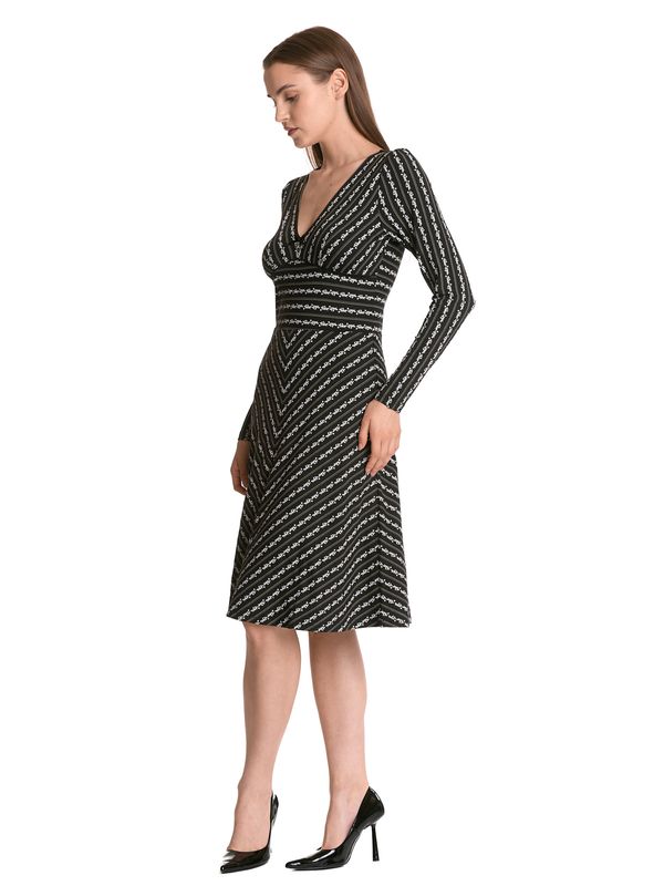 Nastrovje Potsdam Vive Maria Dandy Stripes Damen A-Linien-Kleid schwarz allover Rabatte dieses Monats