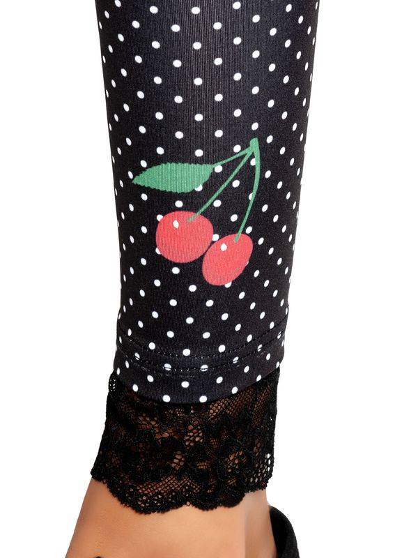 Nastrovje Potsdam Pussy Deluxe Dotties Damen Leggings schwarz allover Hotsell