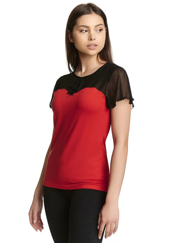 Nastrovje Potsdam Pussy Deluxe Red Lovley Chic Damen T-Shirt rot Günstiger Verkauf