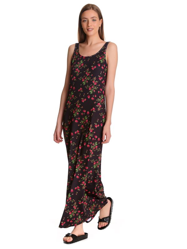 Nastrovje Potsdam Pussy Deluxe Vintage Rose Damen Strandkleid schwarz allover Blitzverkäufe
