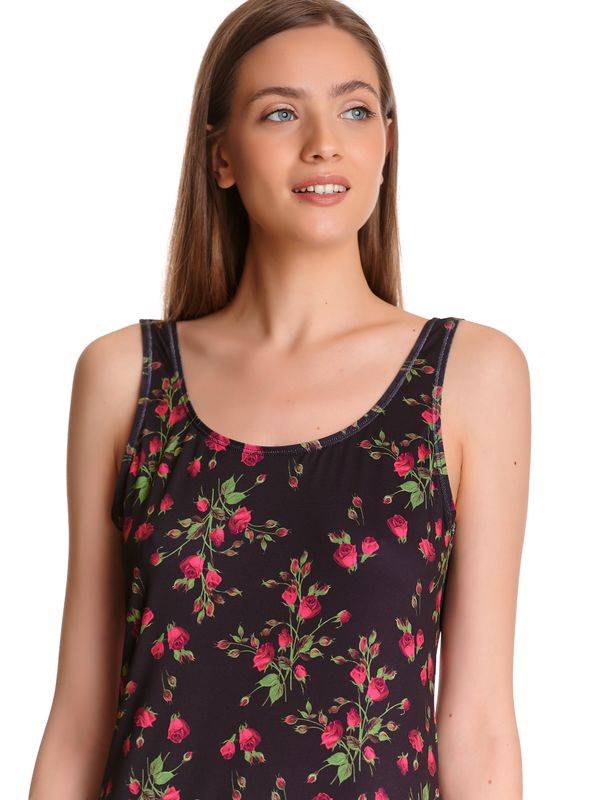 Nastrovje Potsdam Pussy Deluxe Vintage Rose Damen Strandkleid schwarz allover Blitzverkäufe