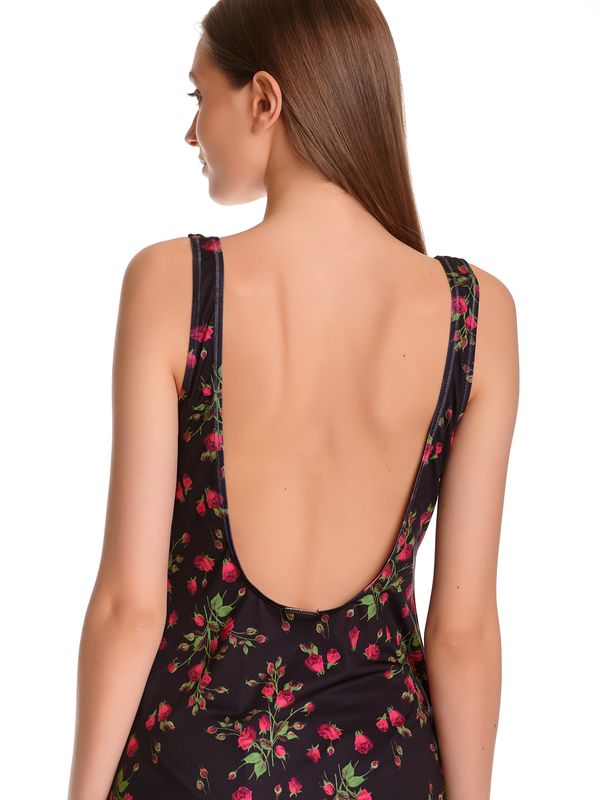 Nastrovje Potsdam Pussy Deluxe Vintage Rose Damen Strandkleid schwarz allover Blitzverkäufe