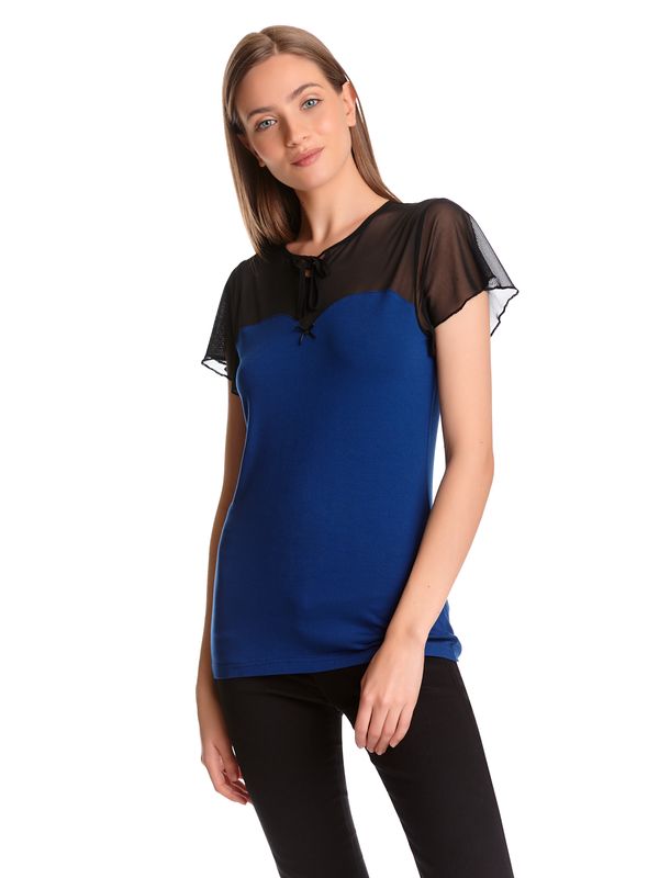 Nastrovje Potsdam Pussy Deluxe Blue Lovely Chic Damen T-Shirt blau Fabrikpreis