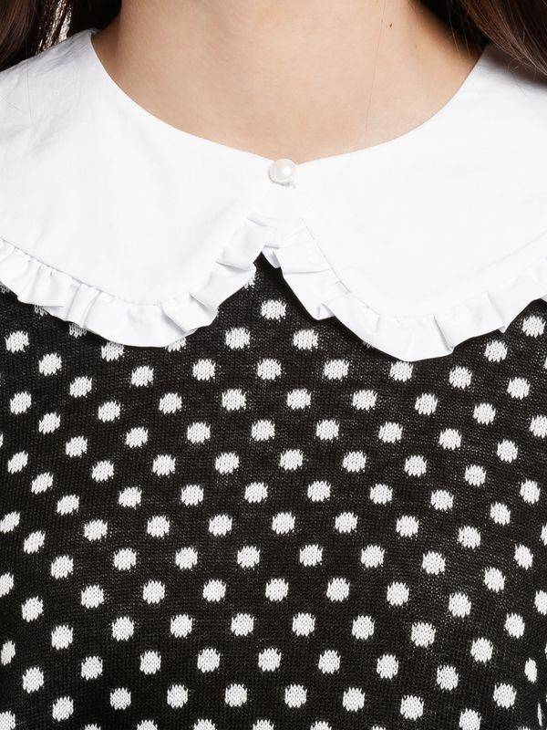 Nastrovje Potsdam Pussy Deluxe Dotties Damen Strickpullover schwarz allover Exklusivangebot