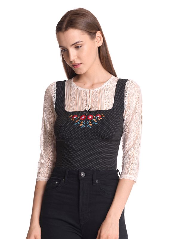 Nastrovje Potsdam Vive Maria Meadow Girl Damen 3/4-Arm-Shirt creme/schwarz allover JETZT KAUFEN