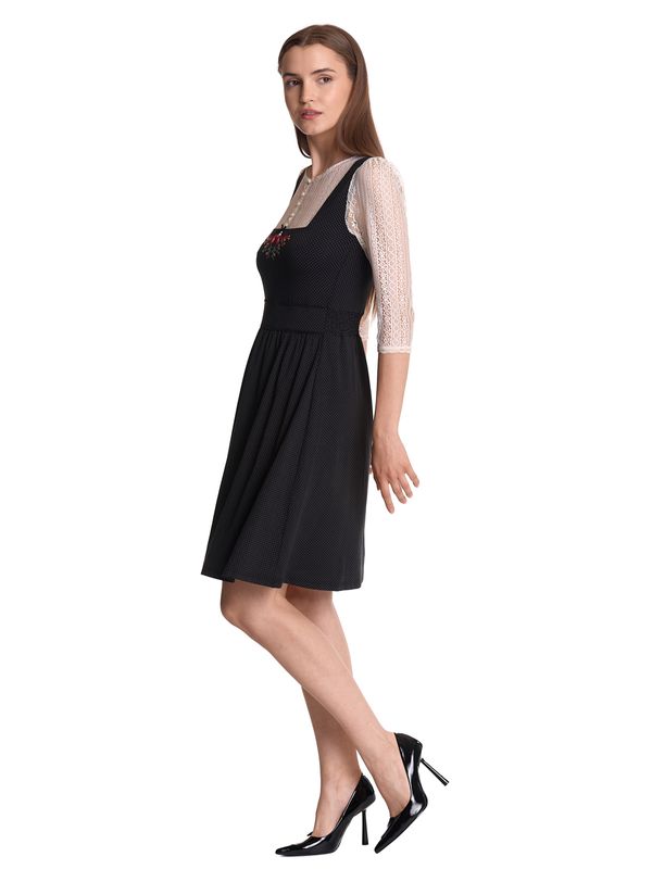 Nastrovje Potsdam Vive Maria Meadow Girl Damen A-Linien-Kleid creme/schwarz Neueste Stile