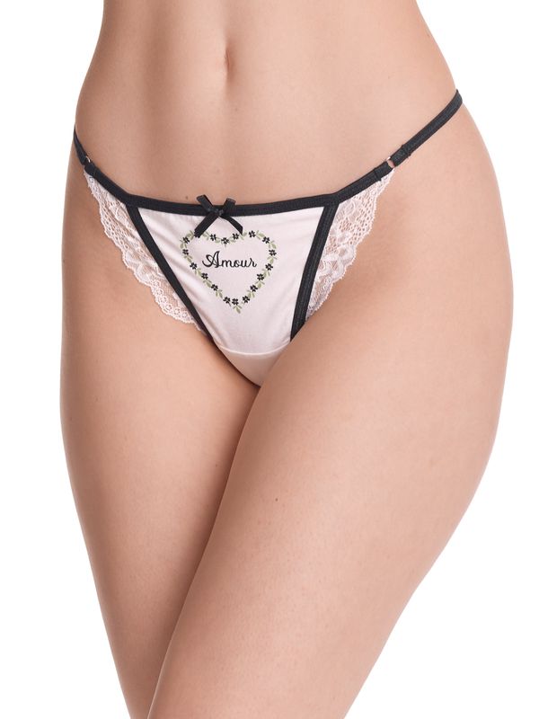 Nastrovje Potsdam Vive Maria Princess Love Damen Stringtanga-Set creme/schwarz Sonderangebot der Fabrik