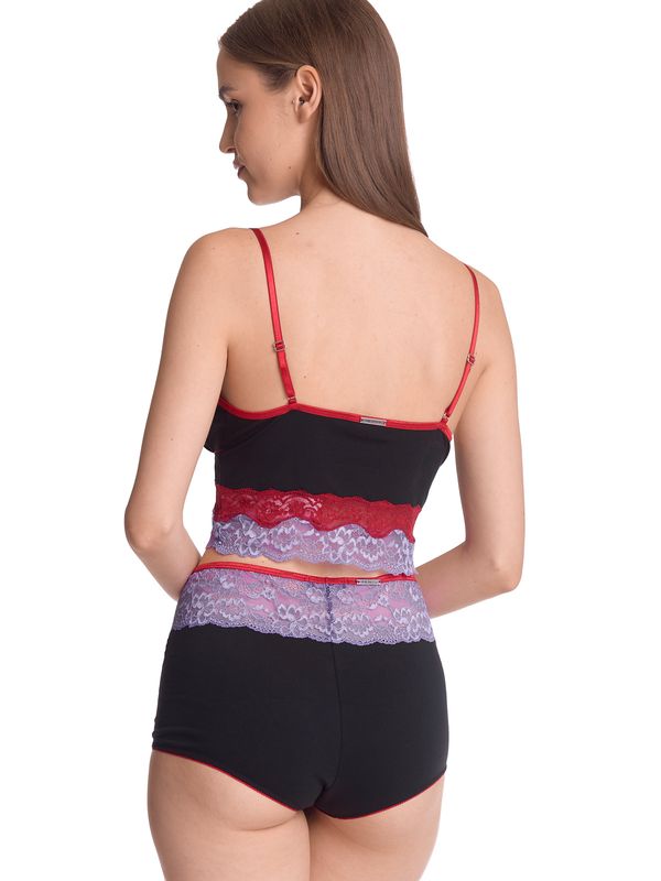 Nastrovje Potsdam Vive Maria Lavender Love Damen Wäscheset: Top mit Panty lilac/black Vierteljährliche Förderung
