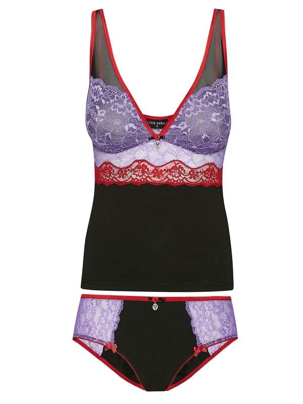 Nastrovje Potsdam Vive Maria Lavender Kiss Damen Wäscheset: Top mit Panty lilac/black Bis zu 55% Rabatt
