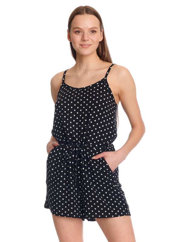Nastrovje Potsdam Pussy Deluxe Dotty Damen Jumpsuit schwarz allover Black Friday Preise