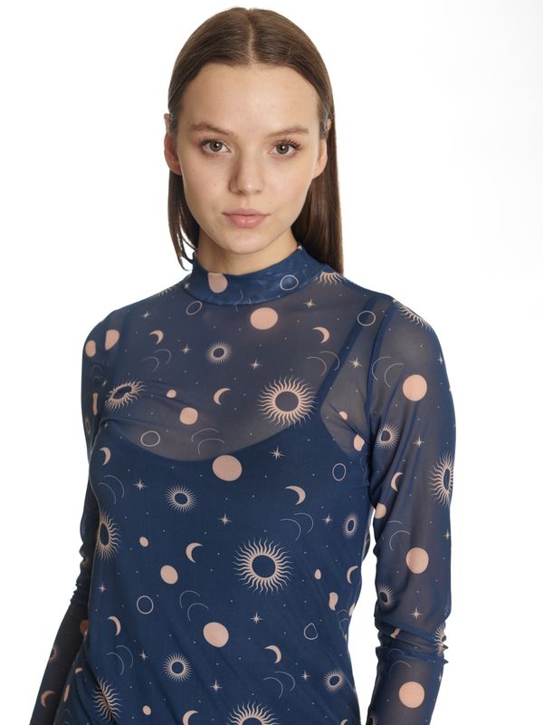 Nastrovje Potsdam Pussy Deluxe Celestial Blue Mystic Damen 2-in-1-Kleid blau allover 2025