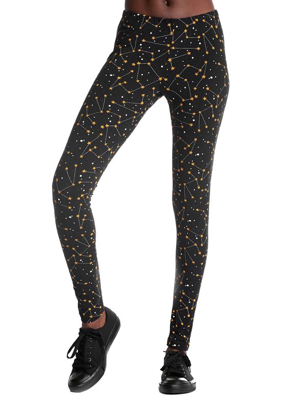 Nastrovje Potsdam Pussy Deluxe Celestial Stars Damen Leggings schwarz allover Auslauf