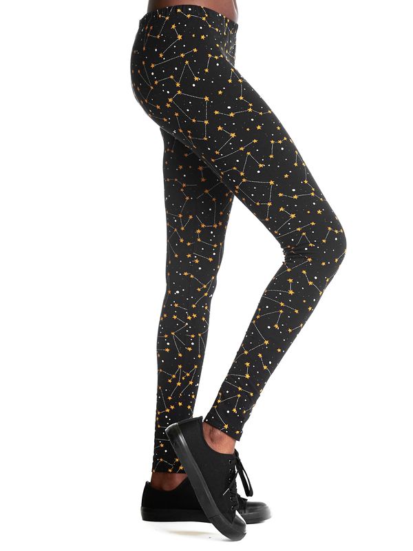 Nastrovje Potsdam Pussy Deluxe Celestial Stars Damen Leggings schwarz allover Auslauf
