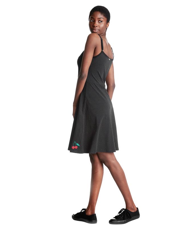 Nastrovje Potsdam Pussy Deluxe Dotties Cherry Damen Trägerkleid schwarz allover Hotsell