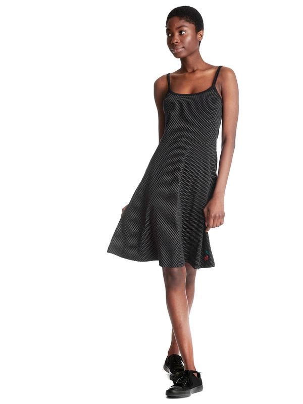 Nastrovje Potsdam Pussy Deluxe Dotties Cherry Damen Trägerkleid schwarz allover Hotsell