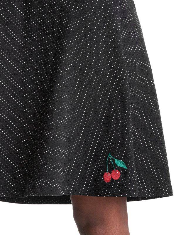 Nastrovje Potsdam Pussy Deluxe Dotties Cherry Damen Trägerkleid schwarz allover Hotsell