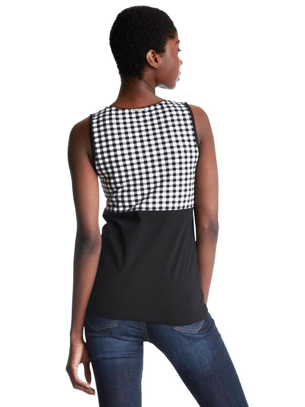 Nastrovje Potsdam Pussy Deluxe Vichy Cherry Damen Tanktop schwarz/allover im Angebot