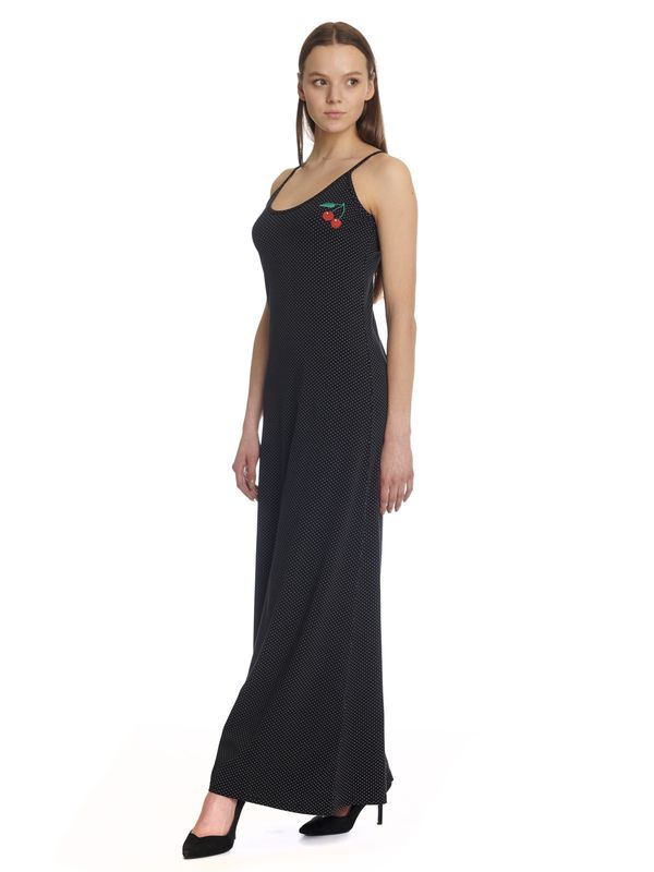Nastrovje Potsdam Pussy Deluxe Dotties Cherry Damen Trägerkleid schwarz allover Schlussverkauf