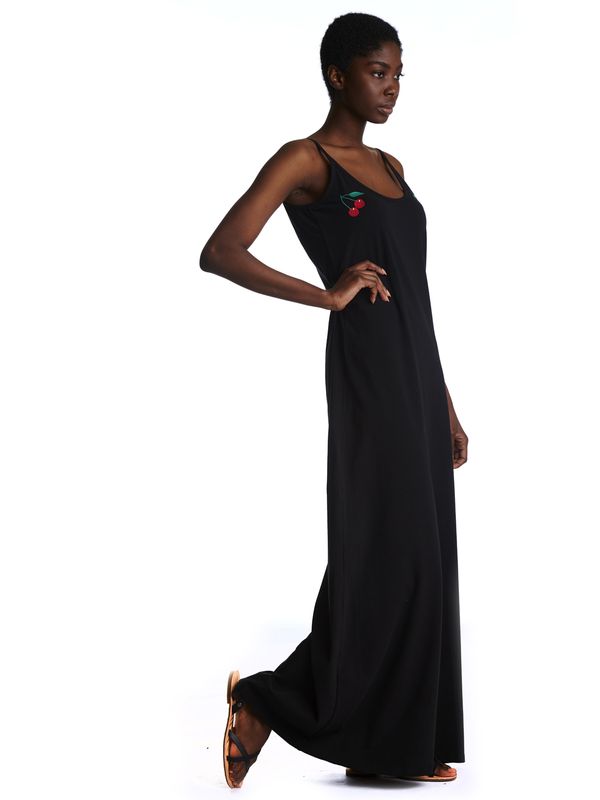 Nastrovje Potsdam Pussy Deluxe Dotties Cherry Damen Trägerkleid schwarz allover Schlussverkauf