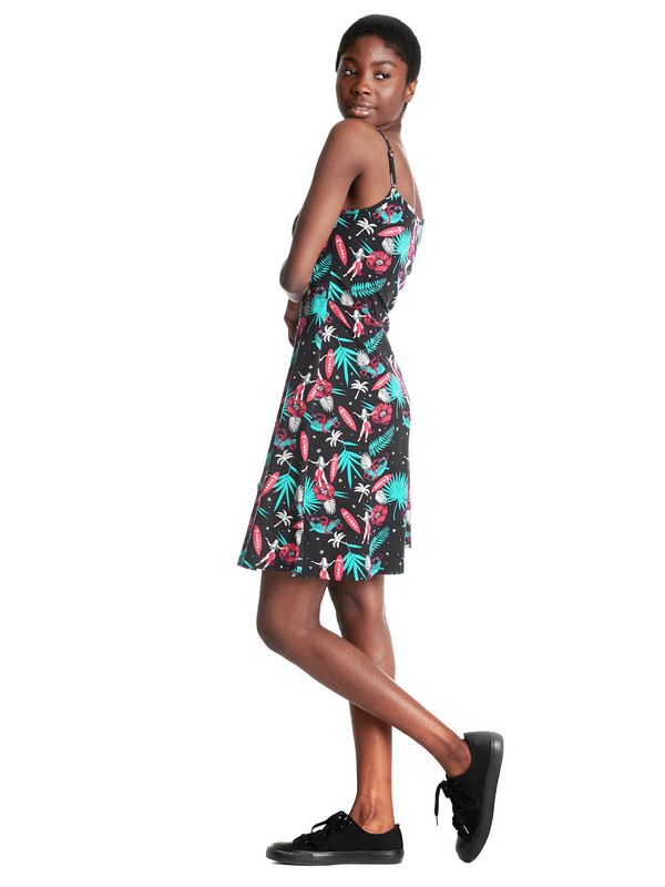 Nastrovje Potsdam Pussy Deluxe Aloha Damen Trägerkleid schwarz/allover Günstiger Verkauf