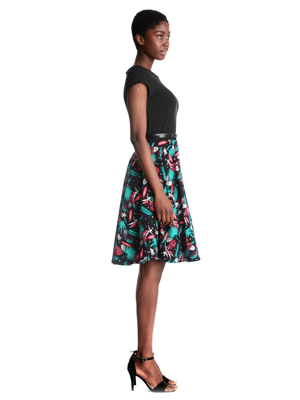 Nastrovje Potsdam Pussy Deluxe Aloha Damen Petticoat-Kleid schwarz/allover Fabrikverkauf